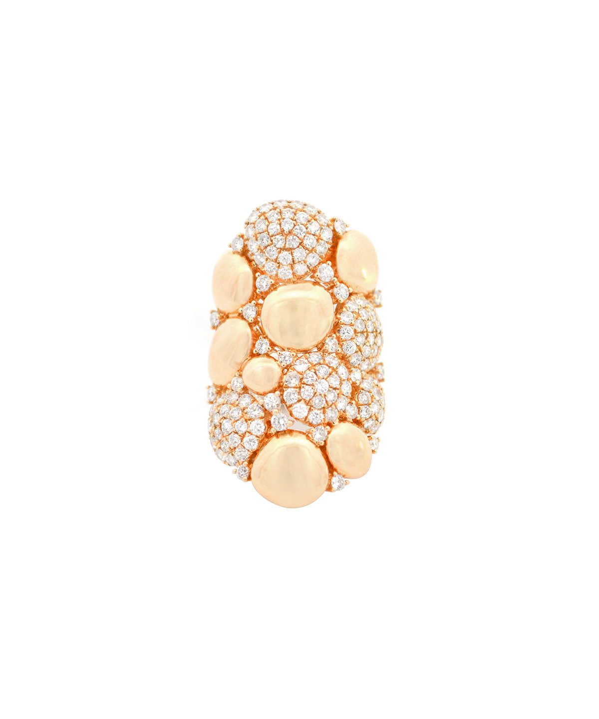 2.50ct Diamond 18K Gold Cluster Statement Ring