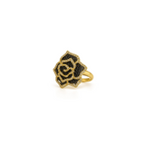 1.00ct Diamond 18K Gold Rose Statement Ring