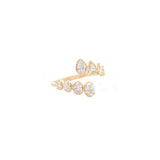 3.16ct Diamond 14K Gold Cluster Bypass Ring