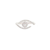 0.25ct Diamond 18K Gold Evil Eye Ring