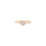 0.20ct Diamond 18K Gold Dainty Ring
