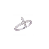 0.71ct Diamond 14K Gold Wrap Cross Ring