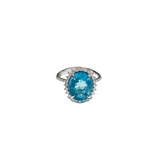 Apatite Diamond 18K Gold Ring