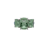 6.22ct Green Amethyst Tanzanite 18K Gold Ring