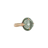 13.15ct Green Amethyst Tsavorita 18K Gold Ring