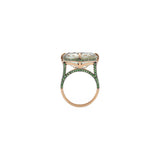 13.15ct Green Amethyst Tsavorita 18K Gold Ring
