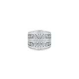 2.10ct Diamond 14K Gold Five Row Ring