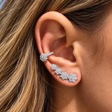 0.30ct Diamond 18K Gold Floral Ear Cuff