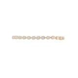 4.16ct Diamond 18K Gold Teardrop Bezel Tennis Bracelet