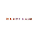 7.80ct Multi Color Sapphire  14K Gold Multi Shaped Bracelet