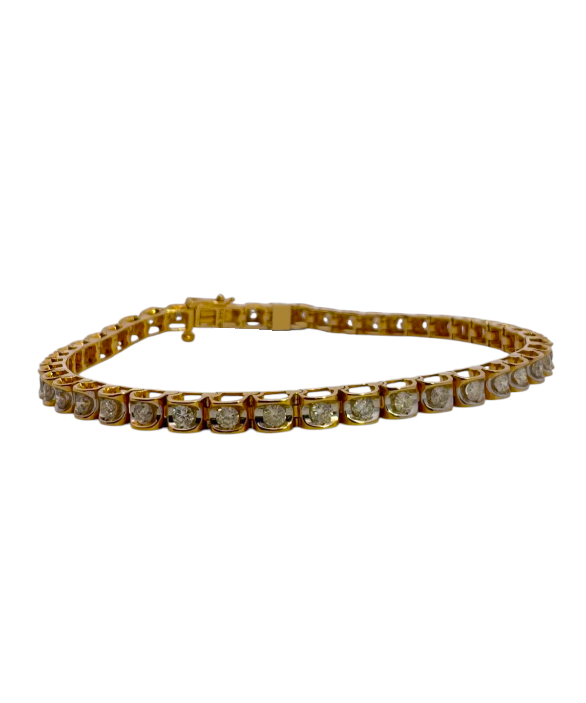 2.0ct Diamond 14K Gold Tennis Bracelet