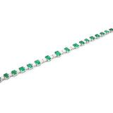 13.69ct Emerald Diamond 18K Gold Tennis Bracelet