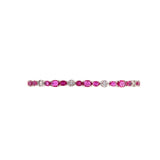 6.85ct Ruby Diamond 18K Gold Tennis Bracelet