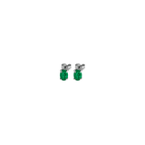 1.61ct Emerald 14K Gold Oval Stud Earrings
