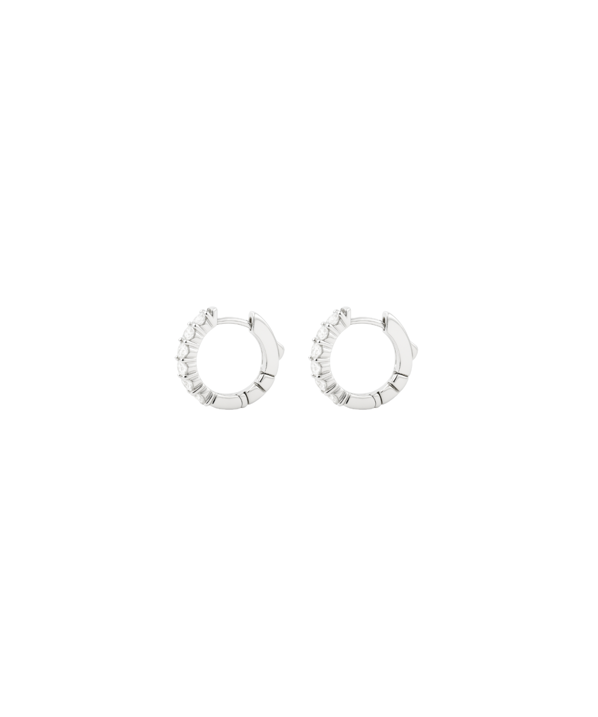 0.72ct Diamond 14K Gold Huggie Hoop Earrings