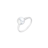 0.85ct Pearl Diamond 18K Gold Ring