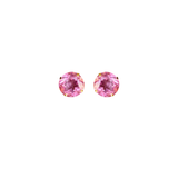 7.53ct Pink Tourmaline 18K Gold Stud Earrings