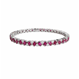 5.36ct Ruby Diamond Platinum Tennis Bracelet