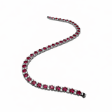 5.36ct Ruby Diamond Platinum Tennis Bracelet