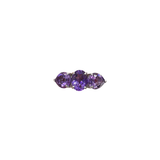 4.63ct Amethyst 18K Gold Three Stones Ear Cuff