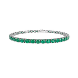8.50ct Emerald 18K Gold Tennis Bracelet