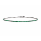 2.93ct Emerald 18K Gold Dainty Tennis Bracelet