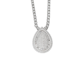 2.23ct Diamond 18K Gold Pear Bezel Pendant
