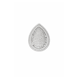 2.23ct Diamond 18K Gold Pear Bezel Pendant