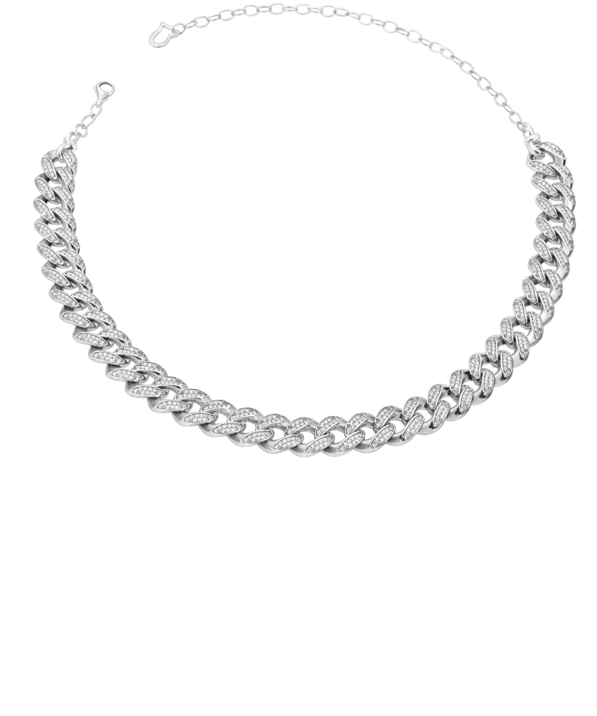 2.63ct Diamond 14K Pave Miami Cuban Link Chain Choker Necklace