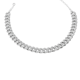 2.63ct Diamond 14K Pave Miami Cuban Link Chain Choker Necklace