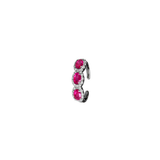 0.62ct Diamond Ruby 18K Gold Three Stone Ear Cuff