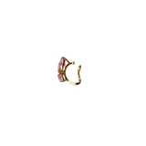 3.73ct Kunzita 18K Gold Two Stones Ear Cuff