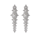 4.66ct Diamond 14K Gold Spiked Statement Earrings
