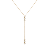 0.30ct Diamond 18K Gold Lariat Drop Necklace