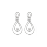 5.50ct Diamond 14K Gold Multi Layered Tear Drop Earrings