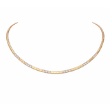 0.70ct Diamond 14K Gold Stationed Choker Necklace