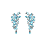 7.63ct Diamond Apatite 18K Gold Drop Statement Earrings
