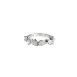 1.34ct Pear Diamond 18K Gold Half Eternity Ring