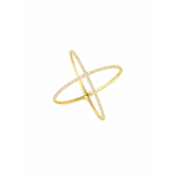 0.25ct Diamond 18K Gold X Ring