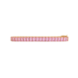 14.67ct Pink Sapphire 18K Gold Emerald Cut Tennis Bracelet