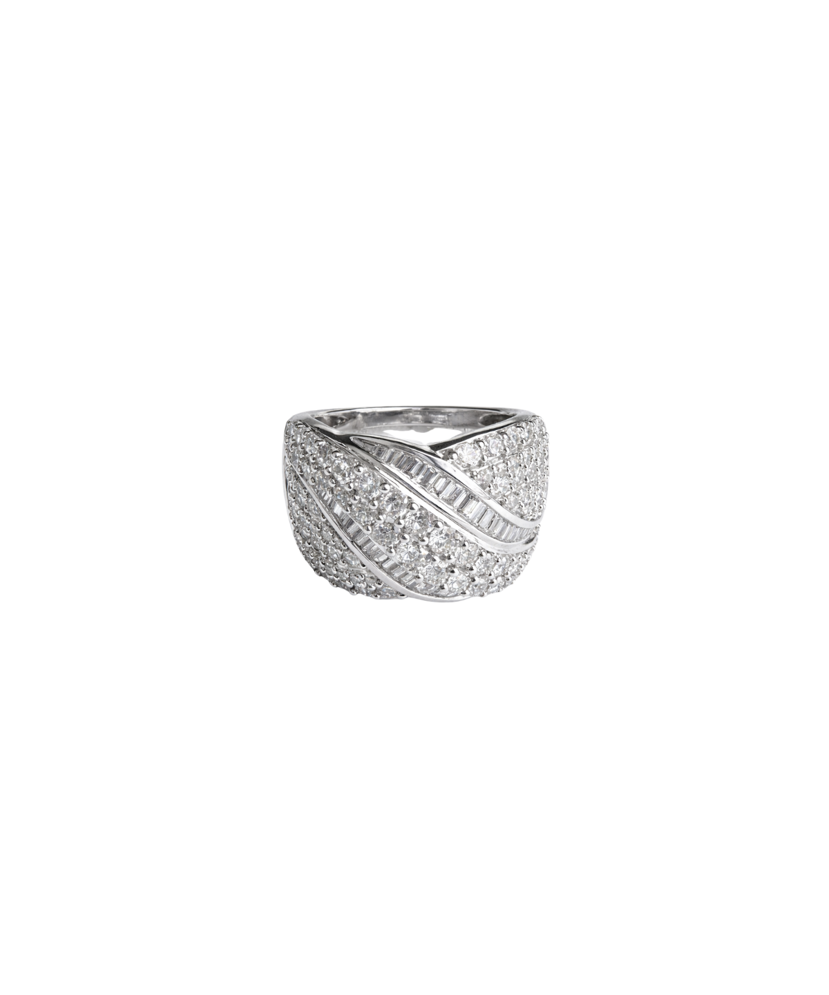 2.00ct Diamond 14K Gold Crossover Ring