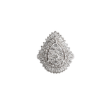 2.00ct Diamond 14K Gold Pear Halo Cocktail Ring
