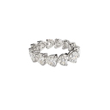 7.07ct Diamond 18K Gold Heart Eternity Ring