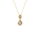 0.45ct Diamond 14K Gold Drop Pendant Necklace
