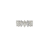4.25ct Diamond 18K Gold Marquise Eternity Band Ring