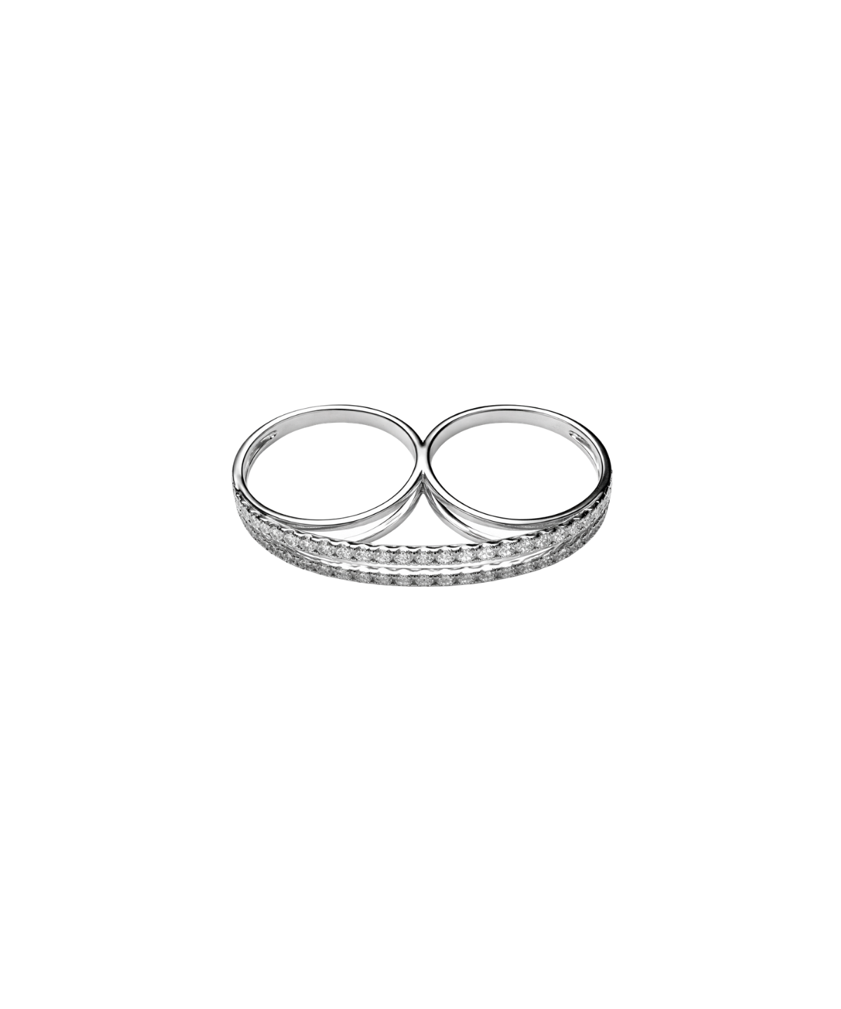 1.55ct Diamond 18K Gold Double Ring
