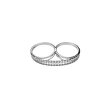 1.55ct Diamond 18K Gold Double Ring