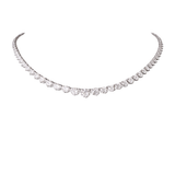12.00ct Diamond 18K Gold Graduated Tennis Necklace