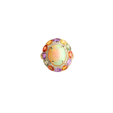 19.59ct Diamond Opal Sapphire 14K Gold Cocktail Ring