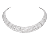 55.48ct Diamond 18K Gold Statement Pave Necklace